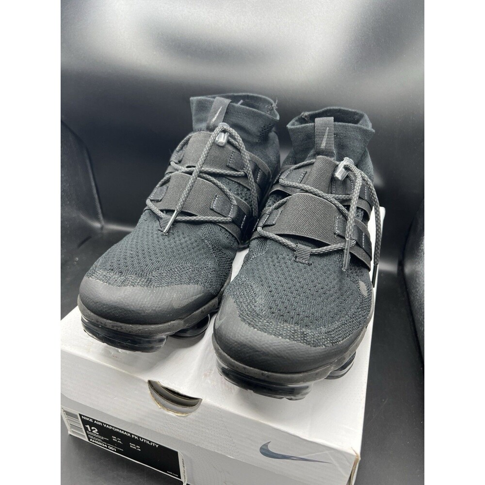 Nike Air Vapormax Flyknit Utility Triple Black Mens SZ 12 (AH6834-001) OG ALL